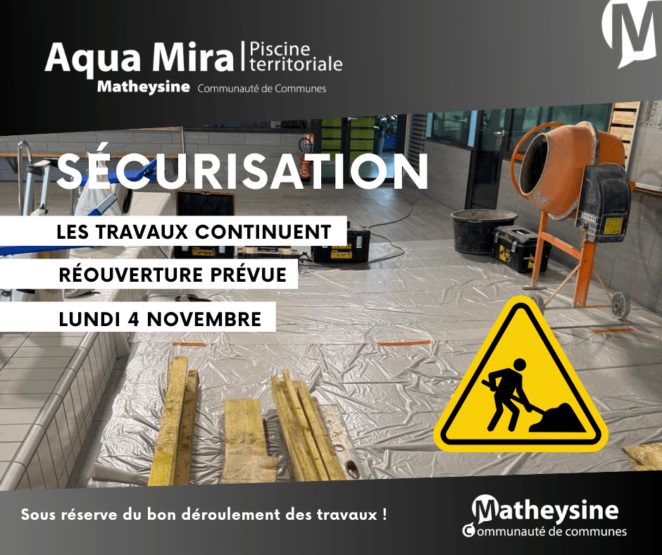 Piscine Aquamira les travaux continuent –