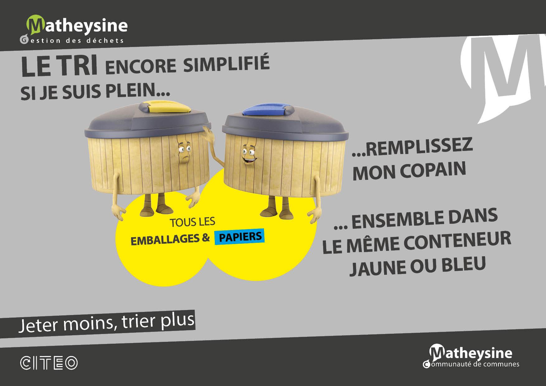 Simplification du geste de tri : passage aux multimatériaux